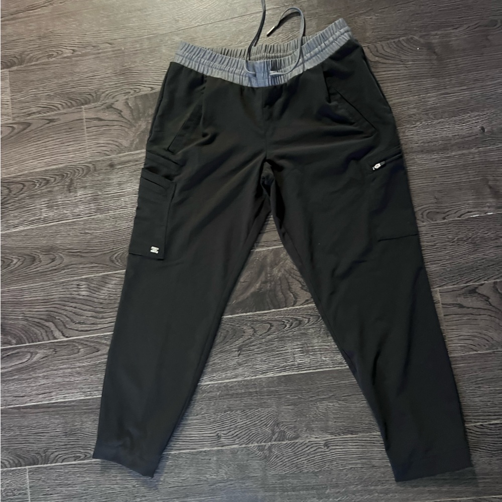 Greys anatomy black jogger scrub pants